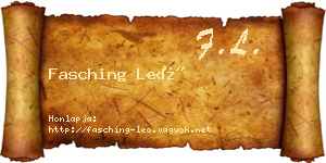 Fasching Leó névjegykártya